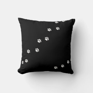 Paw Prints Throw Pillow