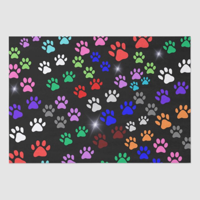 Paw Prints Tissue Paper (Front)