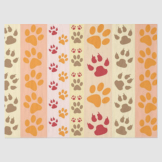 paw prints tissue paper