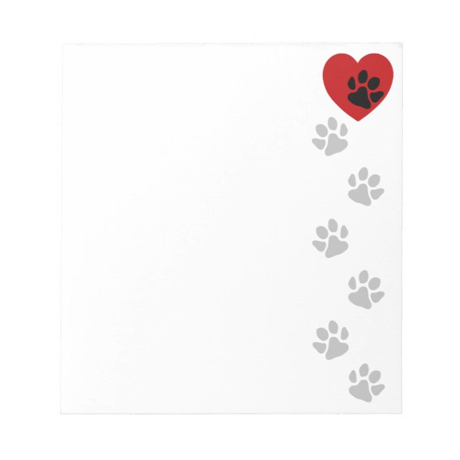 Paw Prints To My Heart Notepad (Front)