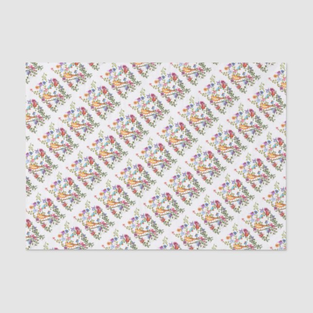 PAW PRINTS YELLOW BIRD TISSUE PAPER (Front)