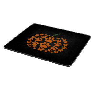 Paw Pumpkin Paw Print Dog Thanksgiving Cutting Board
