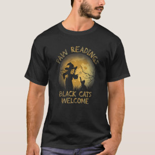 Paw Readings Black Cats Welcome Halloween Costume T-Shirt