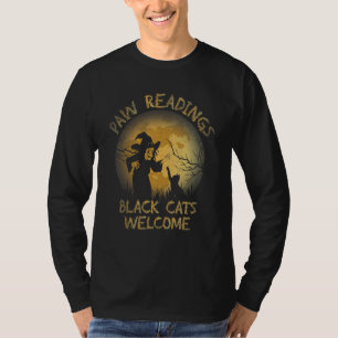 Paw Readings Black Cats Welcome Halloween Costume T-Shirt