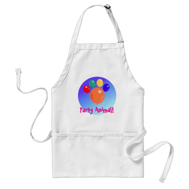 Paw-shaped balloon bouquet_Party Animal apron (Front)