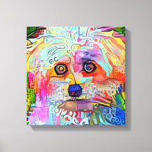 Paw-sitive Vibes Stretched Canvas Print