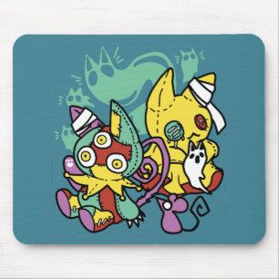 Paw-sitively Frightful   Monstrous Cats Halloween  Mouse Pad