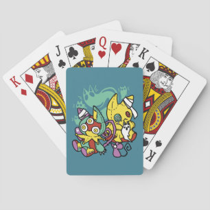 Paw-sitively Frightful   Monstrous Cats Halloween  Playing Cards
