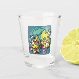 Paw-sitively Frightful Monstrous Cats Halloween Shot Glass