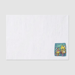 Paw-sitively Frightful   Monstrous Cats Halloween  Tissue Paper