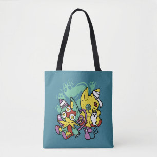 Paw-sitively Frightful Monstrous Cats Halloween Tote Bag