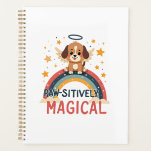 Paw-sitively Magical Puppy Vintage Rainbow Angel D Planner