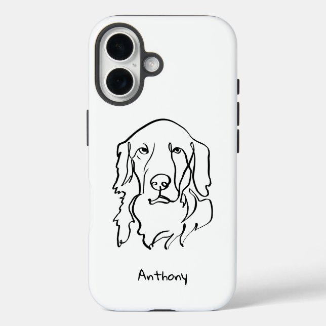 Paw-sitively Serious Golden Retriever  Case-Mate iPhone Case (Back)