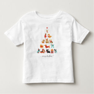 Paw-some Christmas Tree - A Tail-Wagging Holiday Toddler T-Shirt