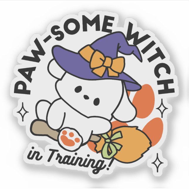 Paw-some Witch in Training – Cute Halloween Dog  (Front)