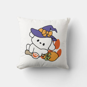 Paw-some Witch in Training – Cute Halloween Dog Cushion