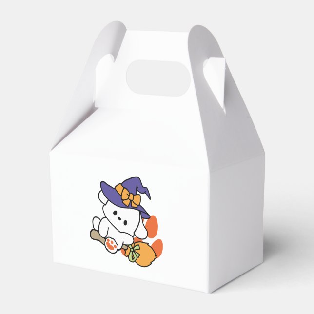 Paw-some Witch in Training – Cute Halloween Dog  Favour Box (Front Side)