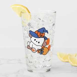 Paw-some Witch in Training – Cute Halloween Dog Glass