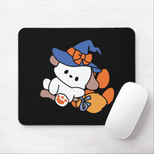 Paw-some Witch in Training – Cute Halloween Dog Mouse Pad