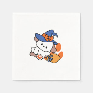 Paw-some Witch in Training – Cute Halloween Dog Napkin