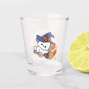 Paw-some Witch in Training – Cute Halloween Dog Shot Glass