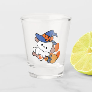 Paw-some Witch in Training – Cute Halloween Dog Shot Glass