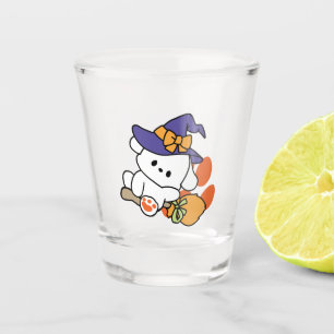 Paw-some Witch in Training – Cute Halloween Dog Shot Glass