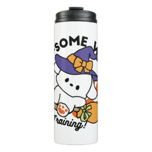 Paw-some Witch in Training – Cute Halloween Dog  Thermal Tumbler