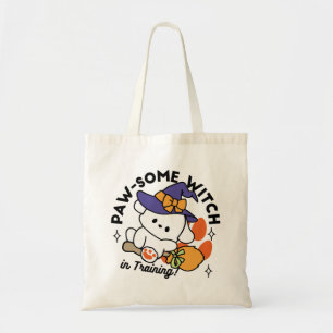 Paw-some Witch in Training – Cute Halloween Dog  Tote Bag