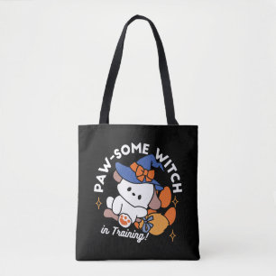 Paw-some Witch in Training – Cute Halloween Dog  Tote Bag