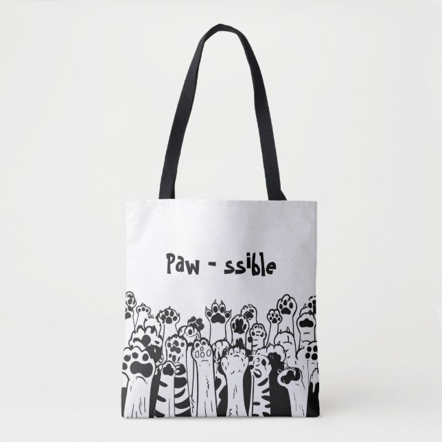 Paw-ssible Tote Bag  (Front)