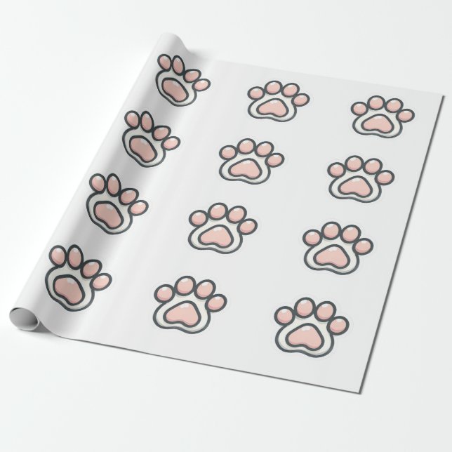 Paw wrapping paper (Unrolled)