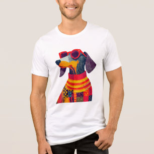 Pawfect Dachshund Wienerdog Doxie Dogdad In Style Tri-Blend Shirt