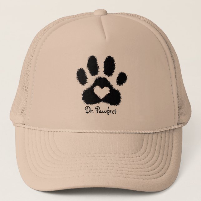 Pawfect Heart Trucker Hat (Front)