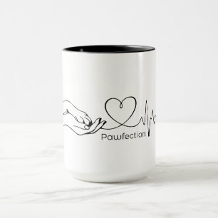 Pawfection One-Line Art – Minimalist Dog Lover Mug