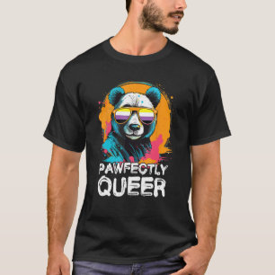 Pawfectly Queer Panda With Sunglasses Non Binary T-Shirt