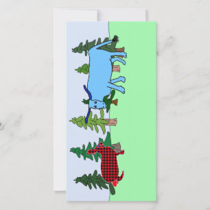 Pawl Bunnyan and Babe the Blue Ox card