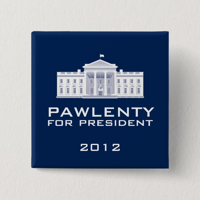 Pawlenty 2012 15 cm square badge (Front)