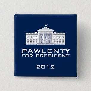 Pawlenty 2012 15 cm square badge