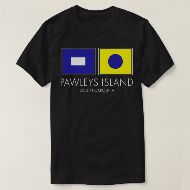 Pawleys Island South Carolina Nautical Flag Graphi T-Shirt (Design Front)