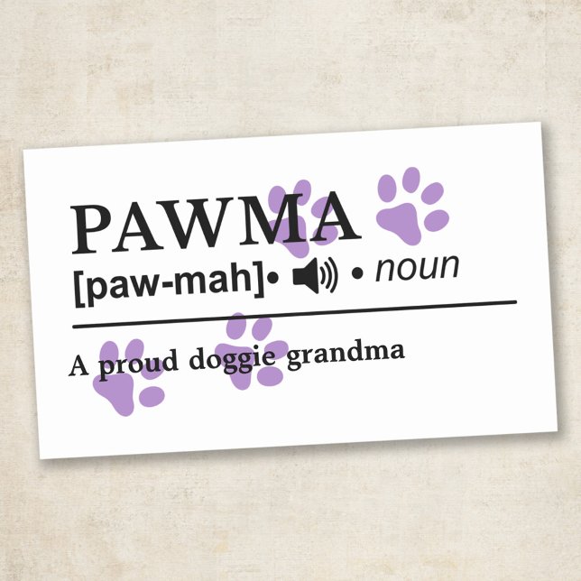 Pawma - Customisable Definition - Doggie Grandma Rectangular Sticker (Creator Uploaded)