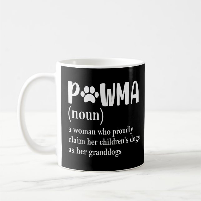 Pawma Definition Mama Grandma Aunt Dog Lovers Long Coffee Mug (Left)