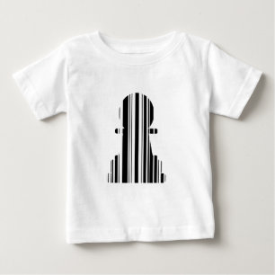PAWN BAR CODE Chess Piece Pattern Design Baby T-Shirt