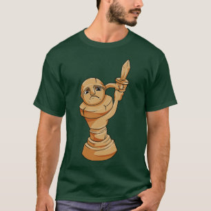 Pawn Chess piece at Chess with Sword T-Shirt