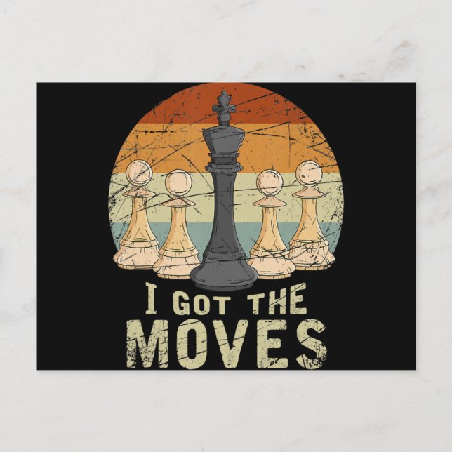 Pawn King Chess Figure Chessmen Gift Chess Postcard (Front)