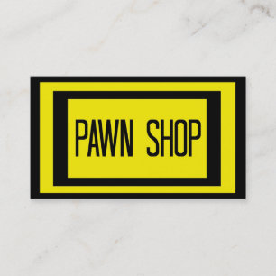 Pawn Shop Black and Yellow Business Card