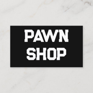 Pawn Shop Buy & Sell Loan Mortgage Customisable Business Card