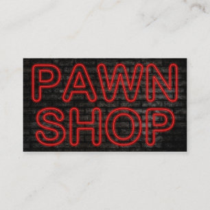 pawn shop : electric sign business card