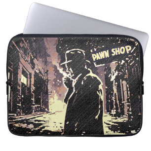 Pawn Shop Retro Urban Gritty Pop Art Style Laptop Sleeve