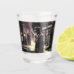 Pawn Shop Retro Urban Gritty Pop Art Style Shot Glass